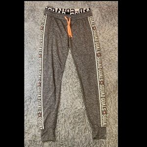“Squad Goals” gray joggers